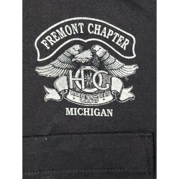 Fremont Chapter Harley Owners Group Michigan Polo Shirt XL Fruit Of The Loom Hea - Picture 9 of 11